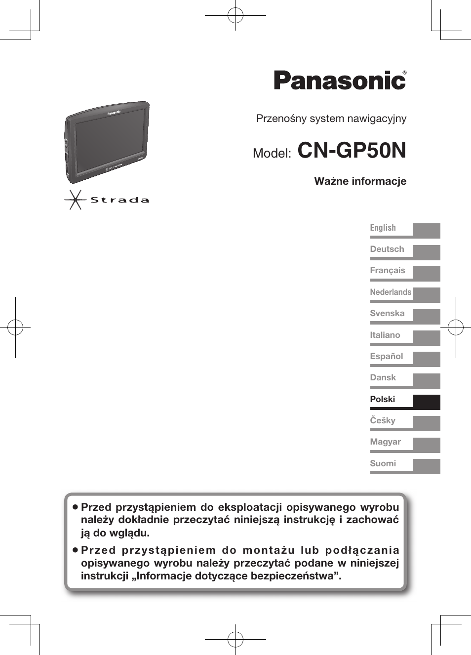 09pl.pdf, Cn-gp50n, Model | Panasonic CNGP50N User Manual | Page 225 / 336