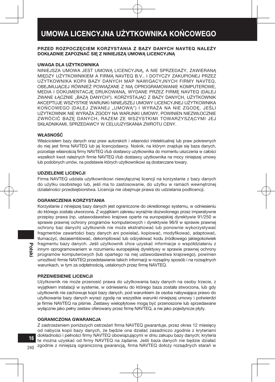 Umowa licencyjna użytkownika końcowego | Panasonic CNGP50N User Manual | Page 240 / 336