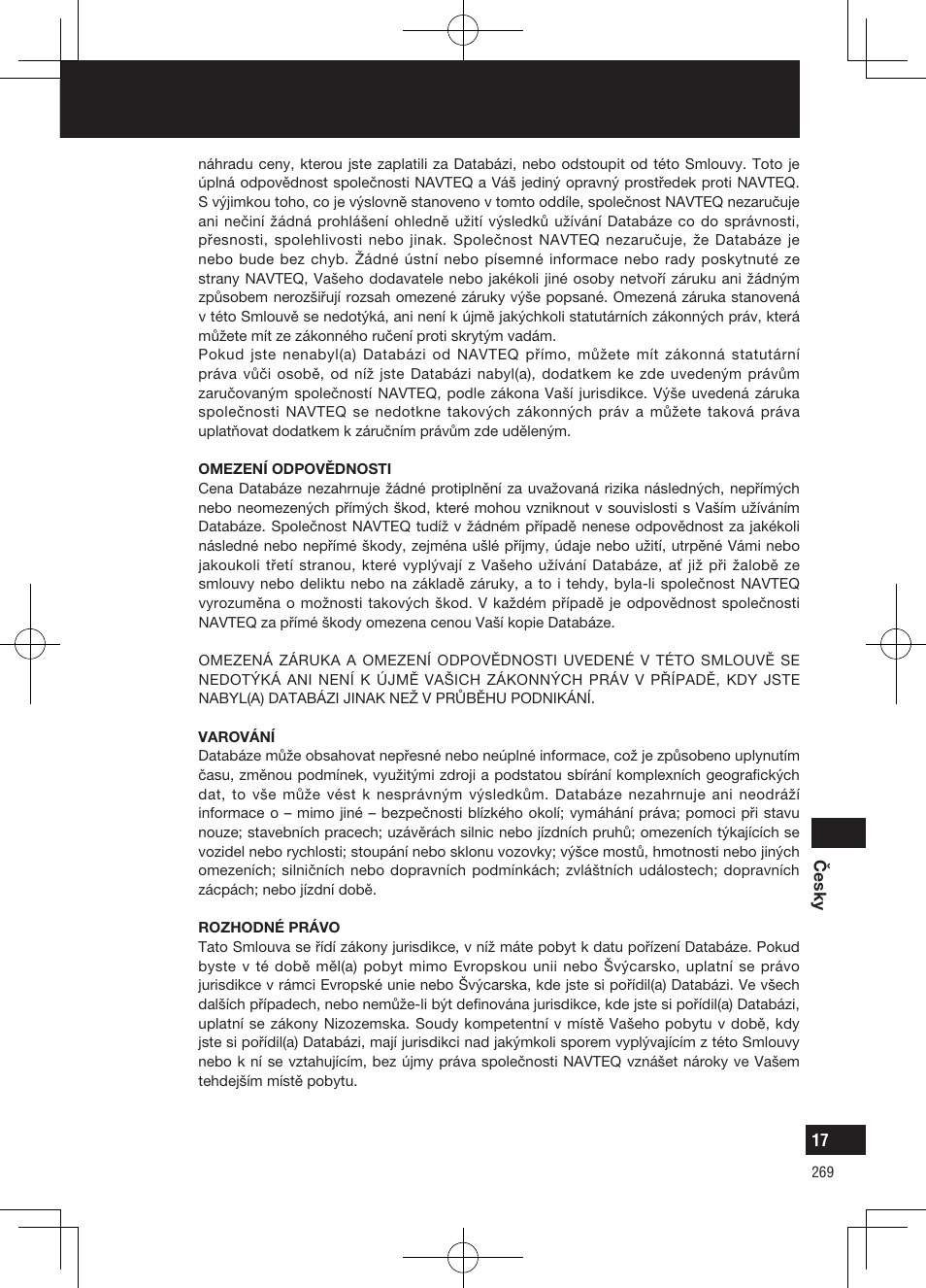 Smlouva o poskytnutí licence koncovému uživateli | Panasonic CNGP50N User Manual | Page 269 / 336