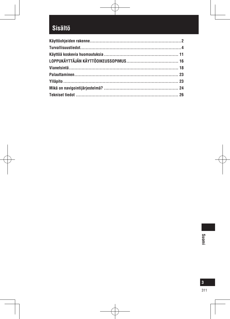 Sisältö | Panasonic CNGP50N User Manual | Page 311 / 336