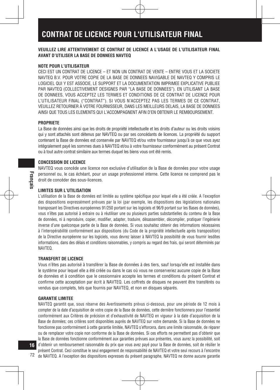 Contrat de licence pour l'utilisateur final | Panasonic CNGP50N User Manual | Page 72 / 336