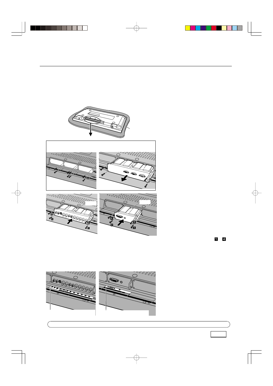 Reemplazo, Instalación de la regleta de terminales deseada, Pegado de la etiqueta de función de los terminales | Panasonic TY42TM6B User Manual | Page 15 / 24