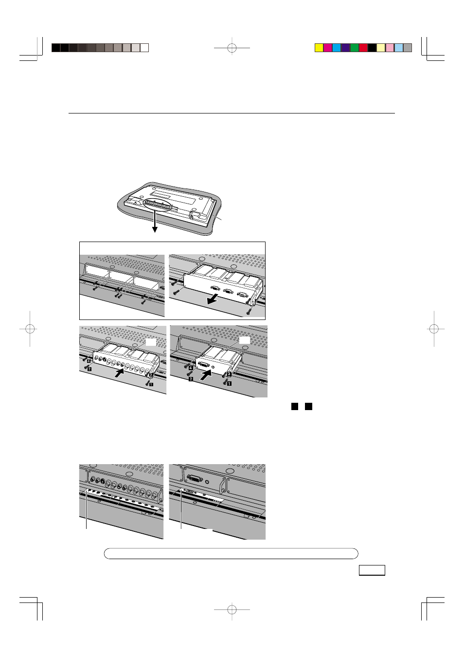 Replacement, Installing desired terminal board: 1, Applying the terminal function label | Panasonic TY42TM6B User Manual | Page 5 / 24