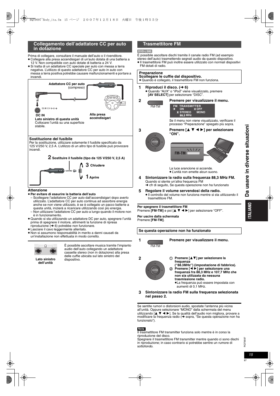 Da u sare in di ver s e si tuaz ioni | Panasonic DVDLS83 User Manual | Page 87 / 108