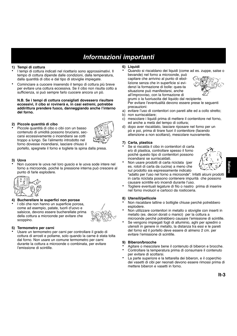 Informazioni importanti | Panasonic NNF663 User Manual | Page 82 / 175