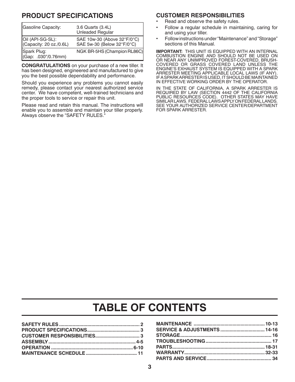 Ariens 90102800 User Manual | Page 3 / 34