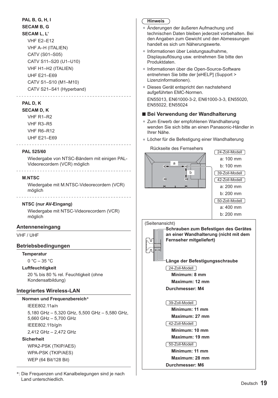 Panasonic TX24AS500E User Manual | Page 19 / 80
