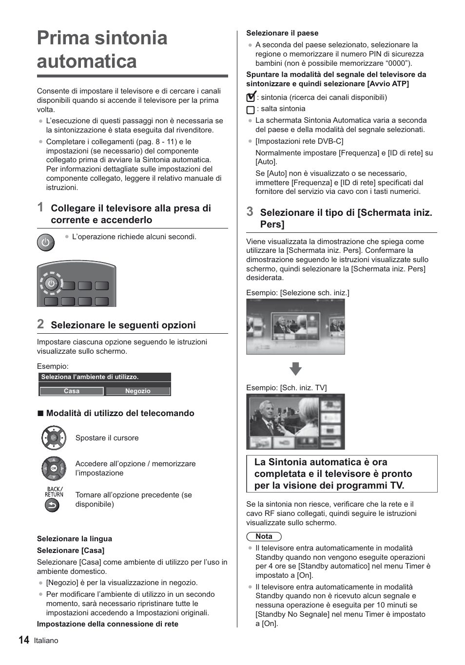 Prima sintonia automatica | Panasonic TX24AS500E User Manual | Page 54 / 80