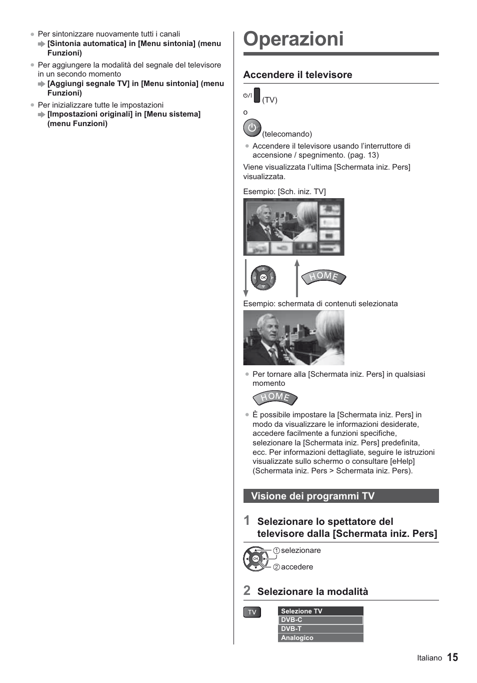Operazioni | Panasonic TX24AS500E User Manual | Page 55 / 80