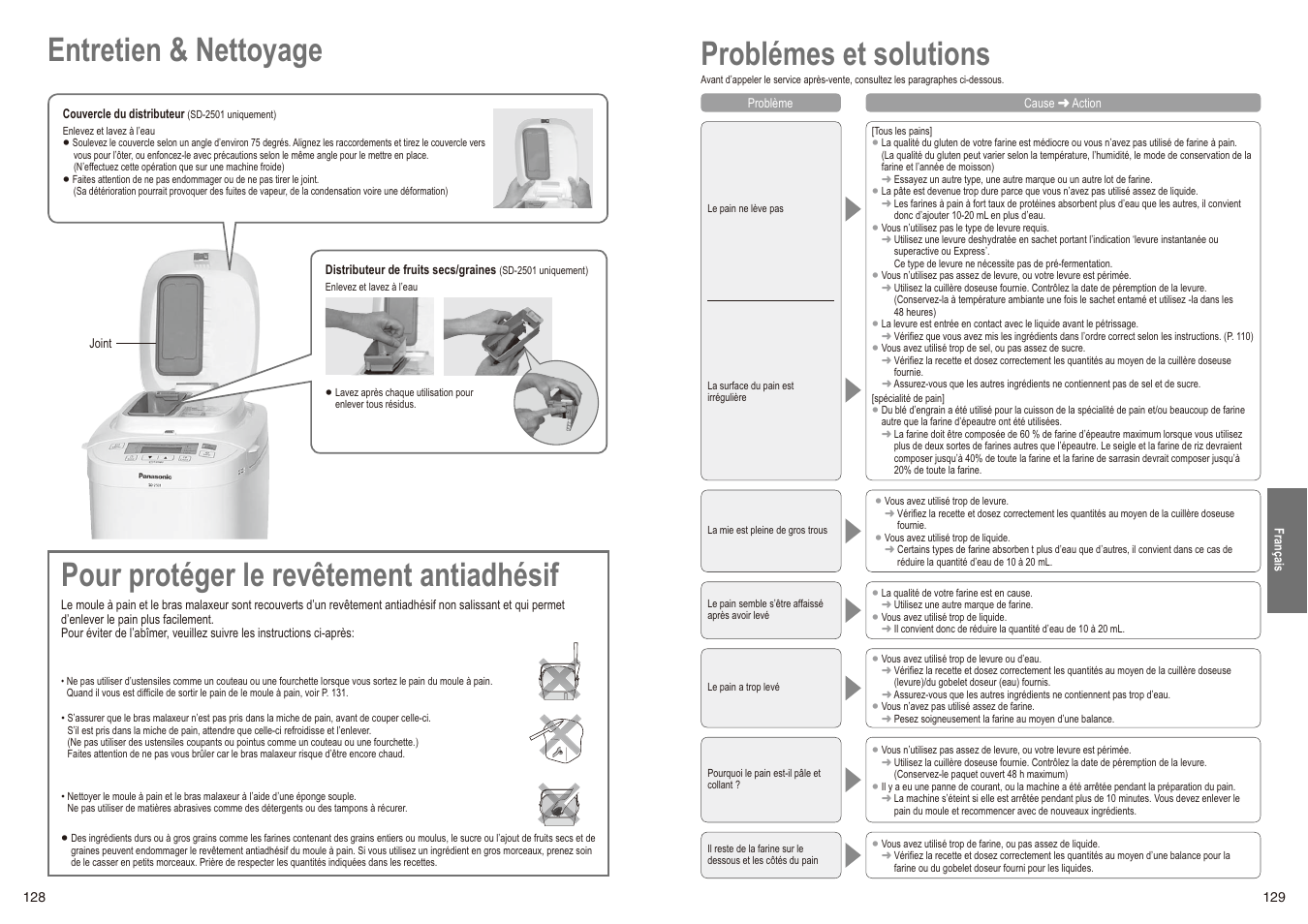 Problémes et solutions | Panasonic SD2501WXC User Manual | Page 65 / 100