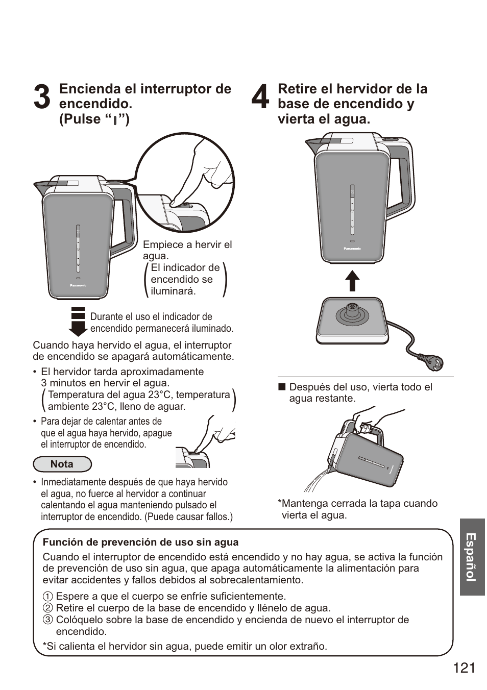 Encienda el interruptor de encendido. (pulse “ ”) | Panasonic NCZK1VXE User Manual | Page 121 / 128
