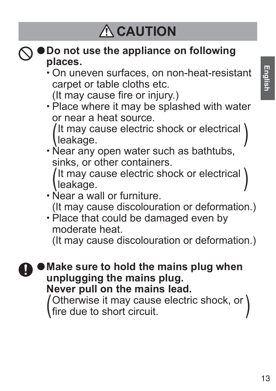 Caution | Panasonic NCZK1VXE User Manual | Page 13 / 128