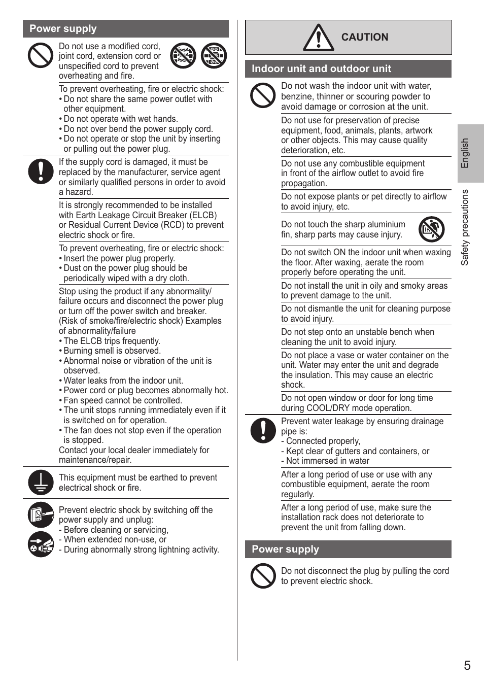 Panasonic CSE9PKEA User Manual | Page 5 / 92