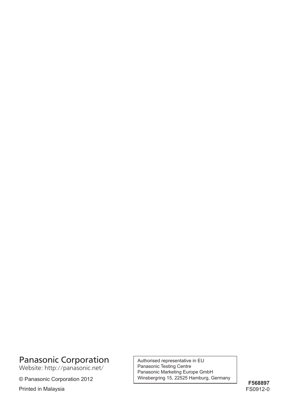 Panasonic corporation | Panasonic CSE9PKEA User Manual | Page 92 / 92