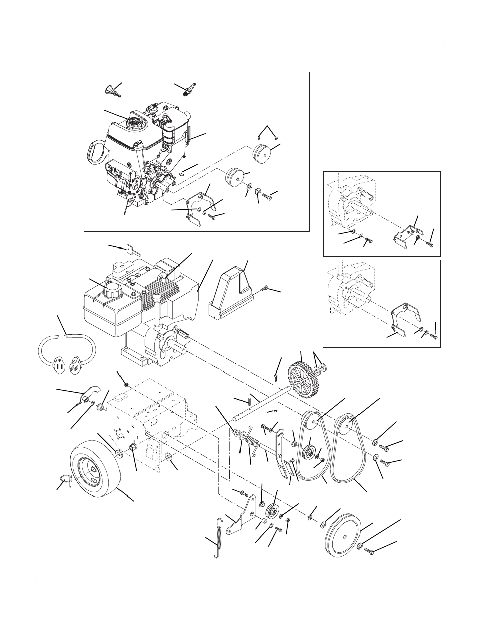 Engine and belt drive | Ariens SNO-THRO 932047 - ST5524E User Manual | Page 6 / 19