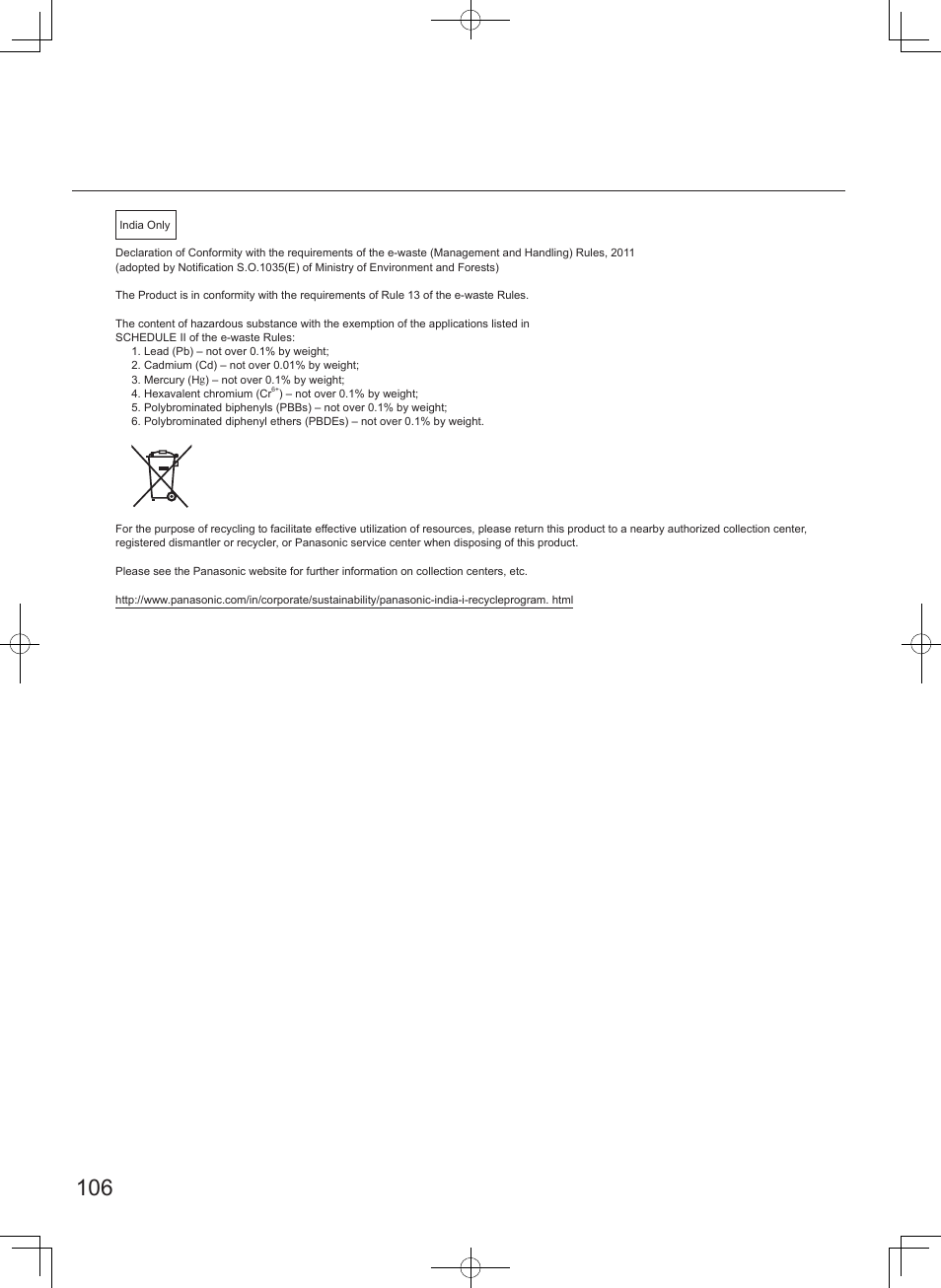Panasonic S106MF2E5A User Manual | Page 106 / 108