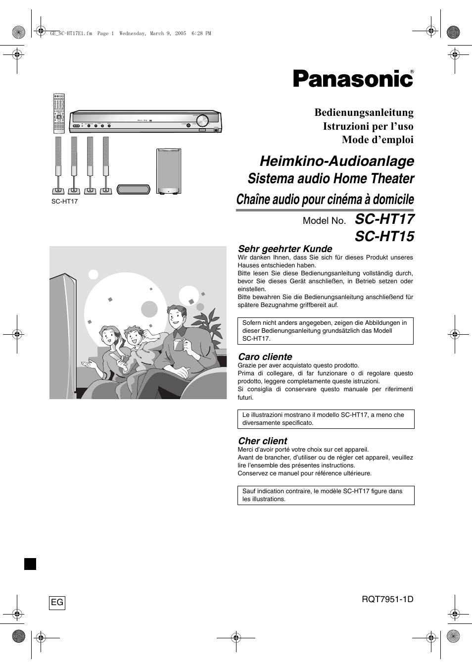 Panasonic SCHT17 User Manual | 80 pages