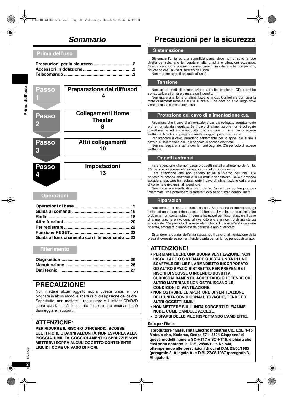 Panasonic SCHT17 User Manual | Page 28 / 80