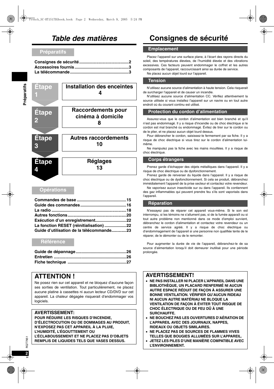 Panasonic SCHT17 User Manual | Page 54 / 80