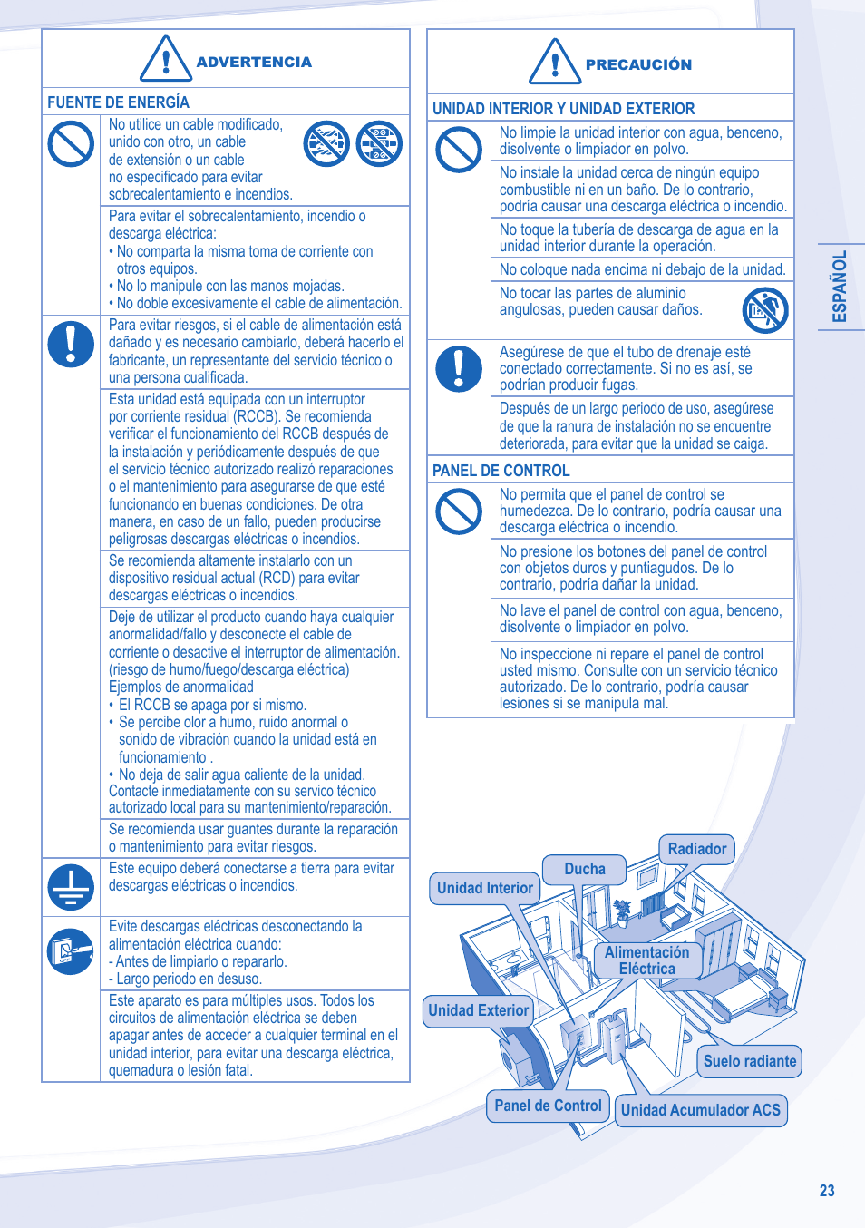 Panasonic WHSXC09D3E8 User Manual | Page 23 / 92