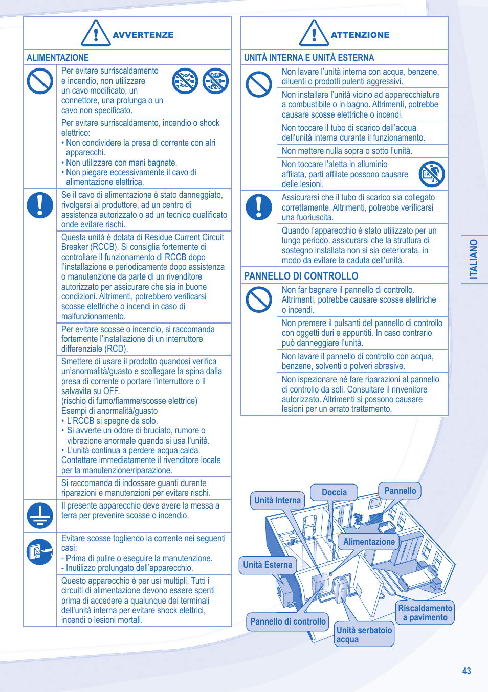 Panasonic WHSXC09D3E8 User Manual | Page 43 / 92