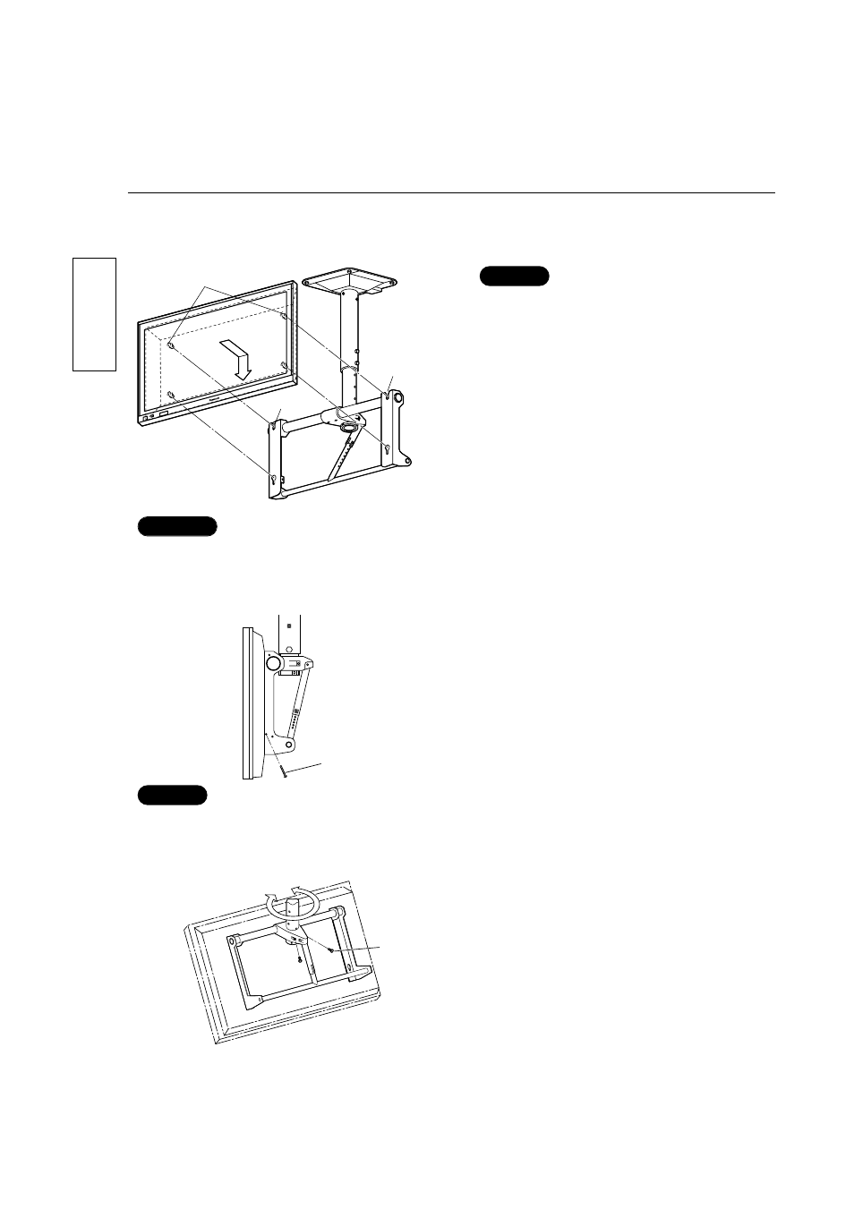 Installation, Das display an der deckeneinheit anbringen, Das display befestigen | Die richtung der deckeneinheit einstellen | Panasonic TYST05S User Manual | Page 12 / 52