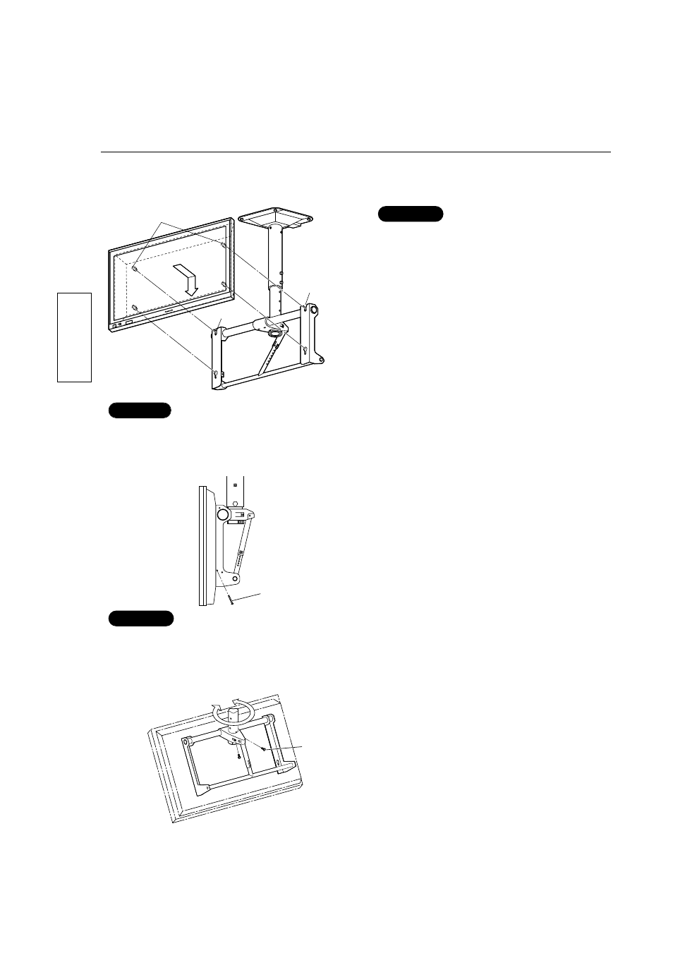 Installatie, Monteer de display aan de plafondbevestiging, Maak de display vast | Panasonic TYST05S User Manual | Page 18 / 52