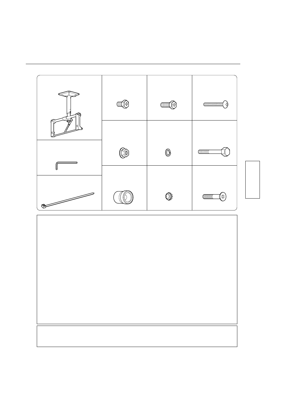 Componenti, Cose da tener presenti durante l’installazione | Panasonic TYST05S User Manual | Page 21 / 52