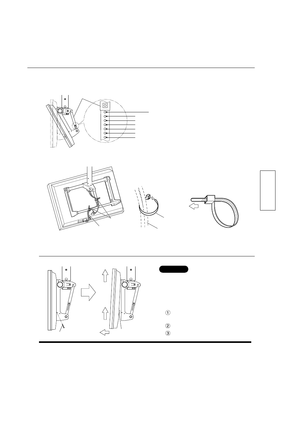 Rimozione dello schermo, Unire assieme i cavi, Regolare l’angolazione dell’unità a soffitto | Matsushita electric industrial co., ltd, Italiano | Panasonic TYST05S User Manual | Page 25 / 52