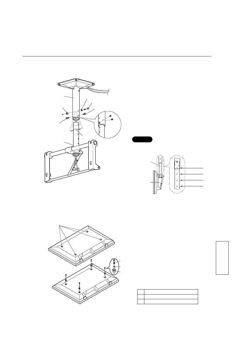 Fäst takupphängningsenheten (nedre delen), Förbered skärmen, Svenska | Installera isoleringsmellanläggen i skärmenheten | Panasonic TYST05S User Manual | Page 41 / 52