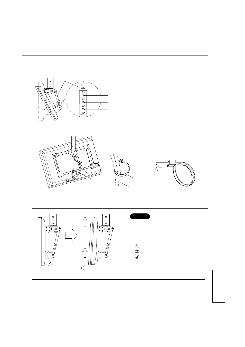 Afmontering af plasmaskærmen, Saml kablerne, Justér loftophængets vinkel | Matsushita electric industrial co., ltd, Dansk | Panasonic TYST05S User Manual | Page 49 / 52