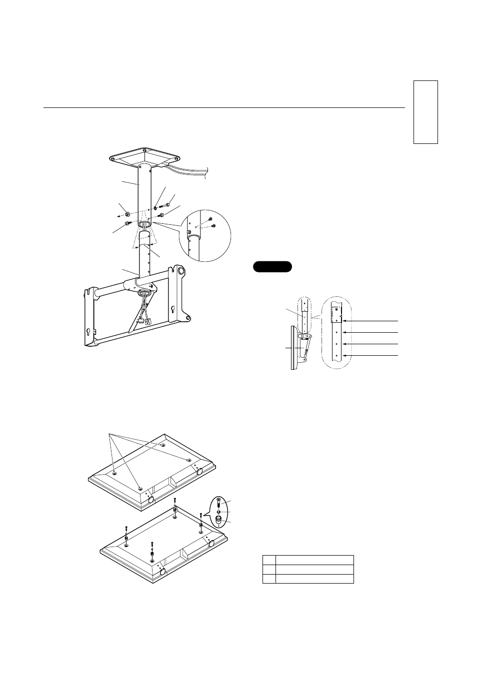Prepare the display, English, Install the insulating spacers in the display unit | Panasonic TYST05S User Manual | Page 5 / 52