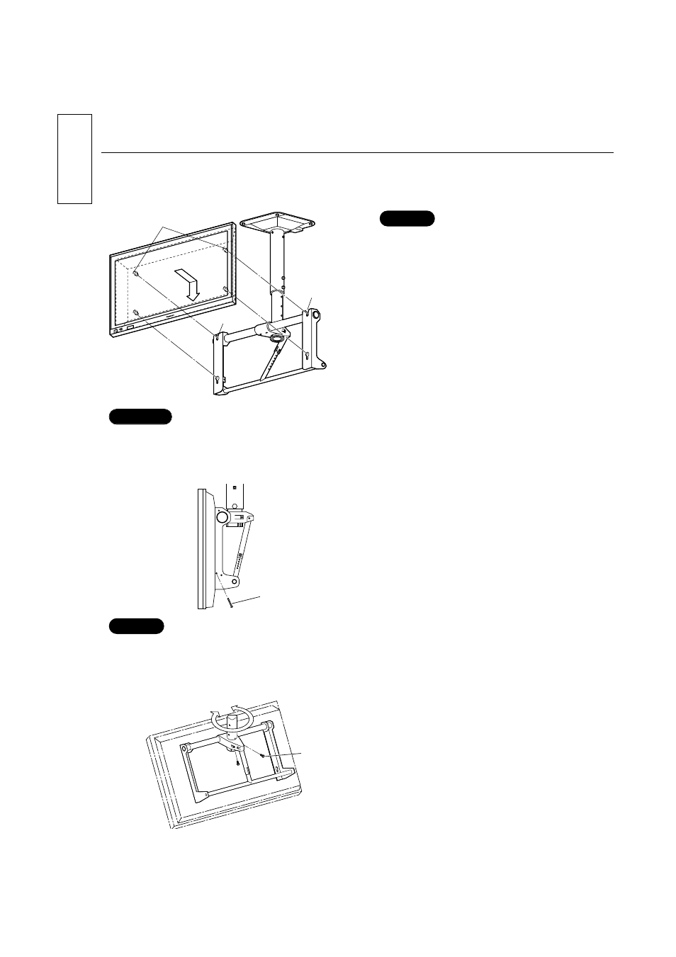 Installation procedure, Mount the display in the ceiling unit, Fix the display | Adjust the ceiling unit's direction | Panasonic TYST05S User Manual | Page 6 / 52