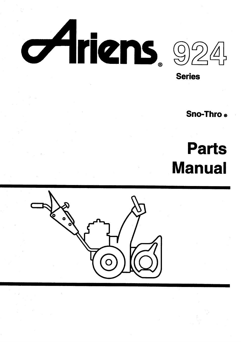 Ariens Sno-Thro PM-24-93 User Manual | 28 pages