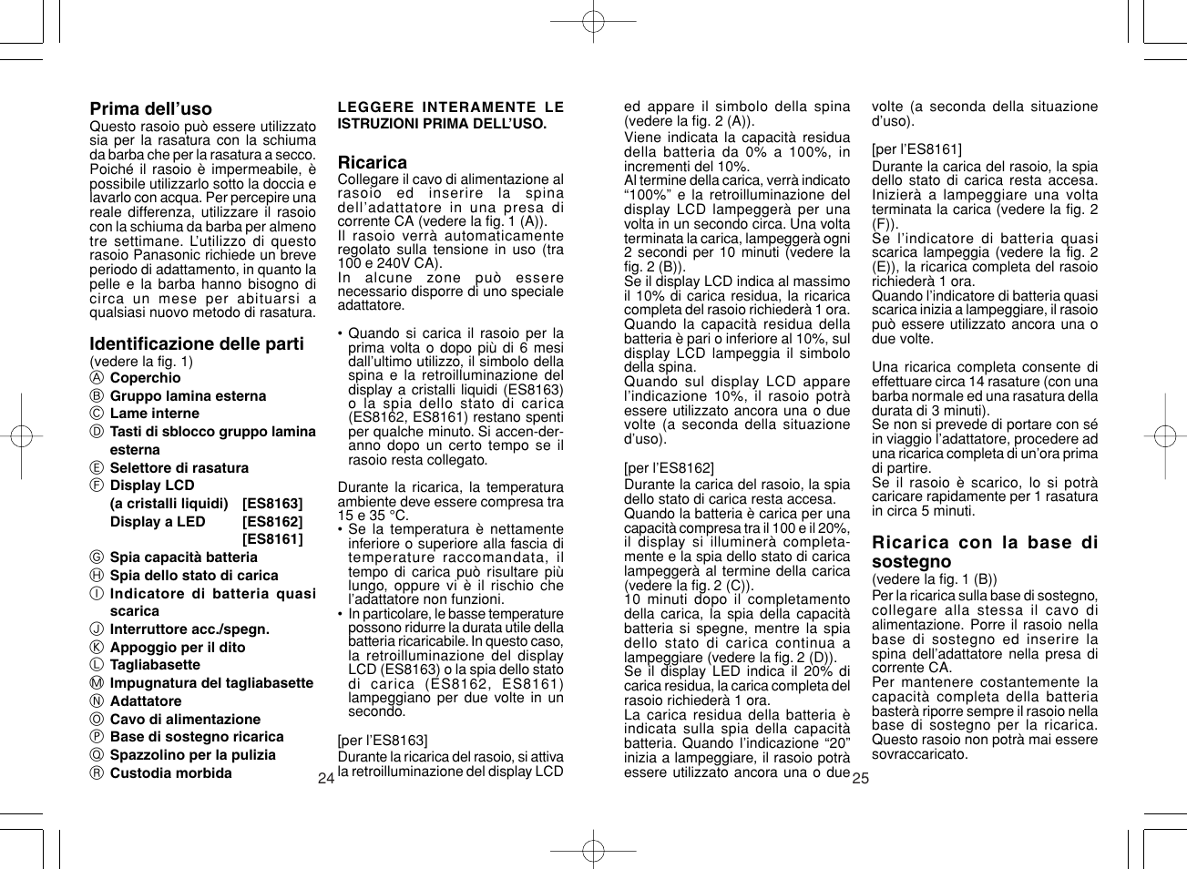 Panasonic ES8163 User Manual | Page 13 / 60