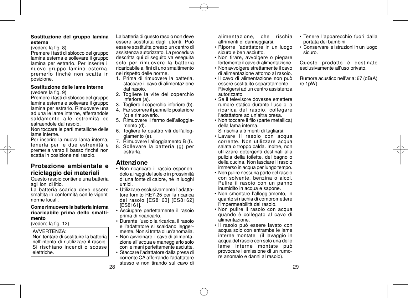 Panasonic ES8163 User Manual | Page 15 / 60