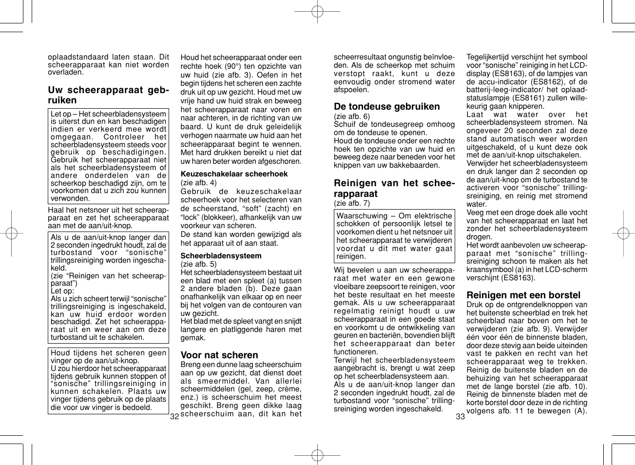 Panasonic ES8163 User Manual | Page 17 / 60