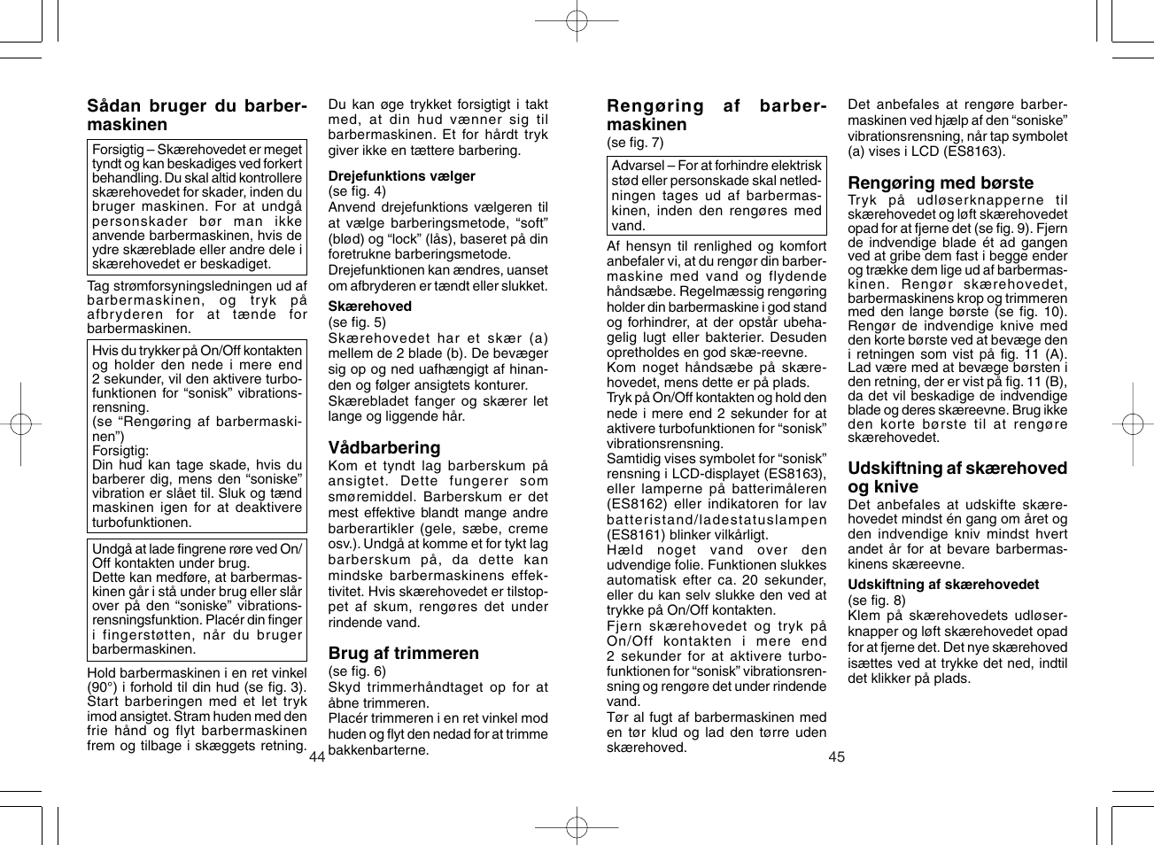 Panasonic ES8163 User Manual | Page 23 / 60