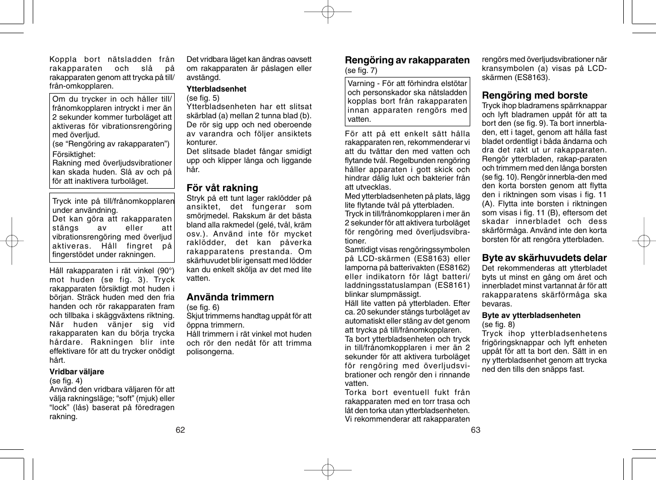 Panasonic ES8163 User Manual | Page 32 / 60