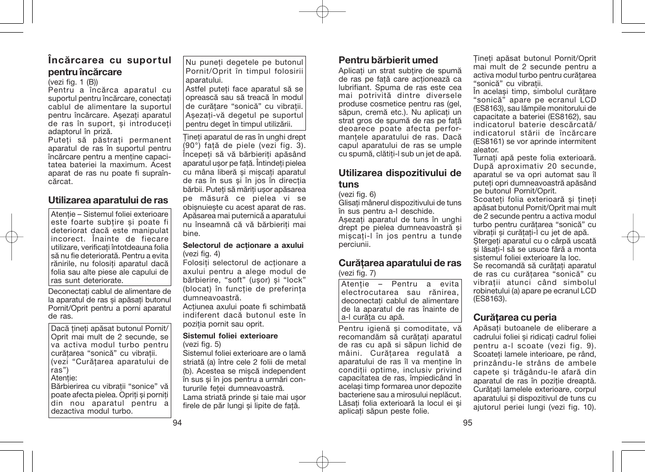 Panasonic ES8163 User Manual | Page 48 / 60