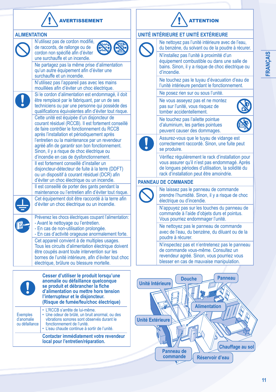 Panasonic WHUD12CE5 User Manual | Page 11 / 76