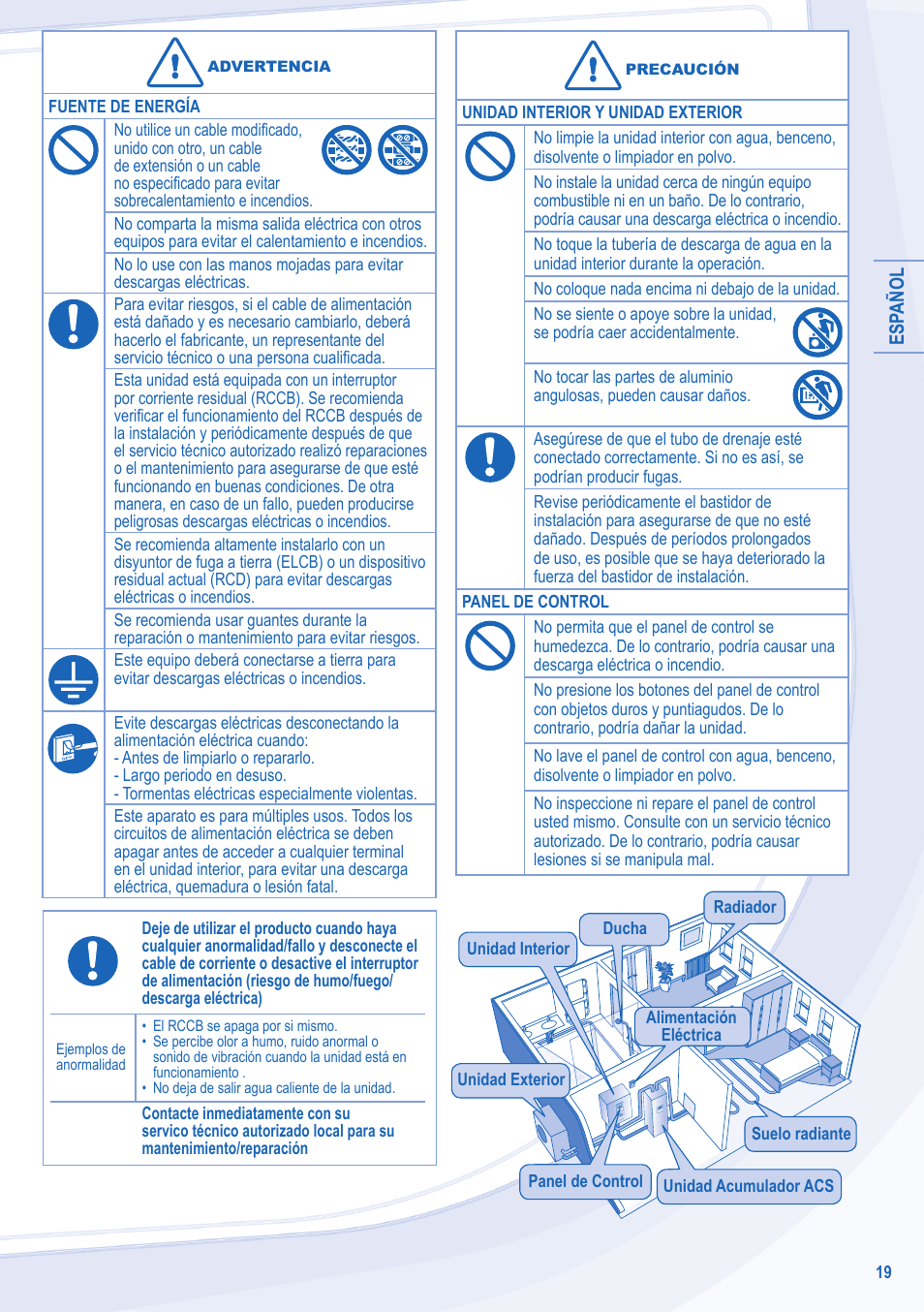 Panasonic WHUD12CE5 User Manual | Page 19 / 76