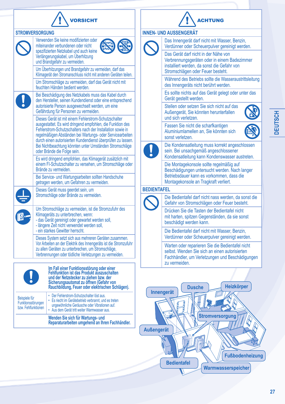 Panasonic WHUD12CE5 User Manual | Page 27 / 76