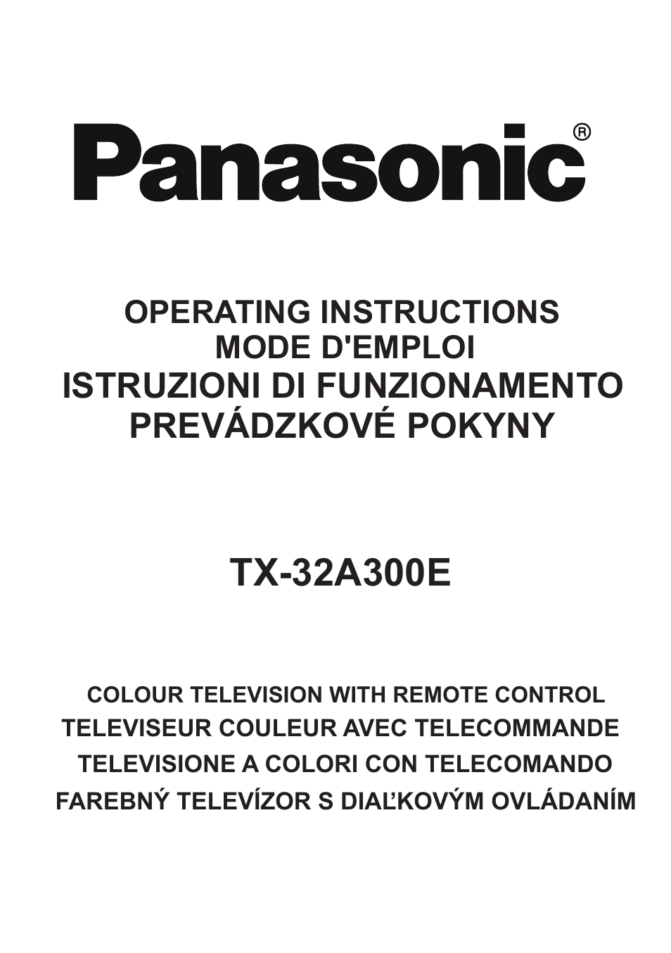 Panasonic TX32A300E User Manual | 72 pages