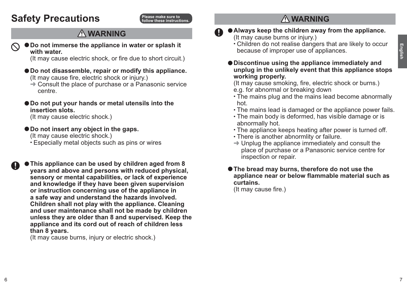 Safety precautions, Warning | Panasonic NTDP1 User Manual | Page 4 / 38