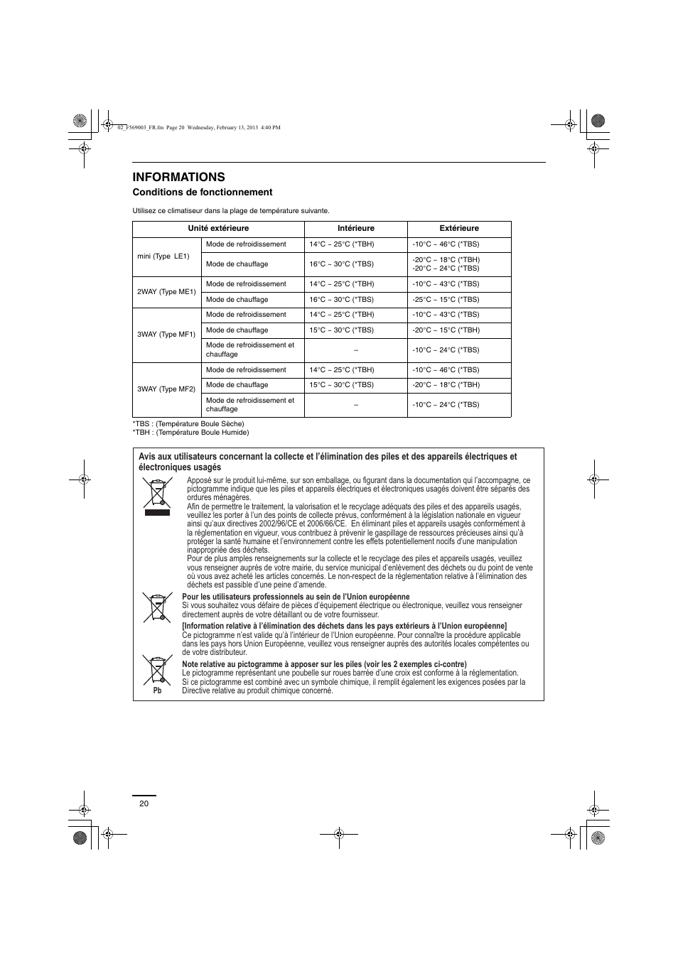 Informations | Panasonic S22MK2E5 User Manual | Page 20 / 180