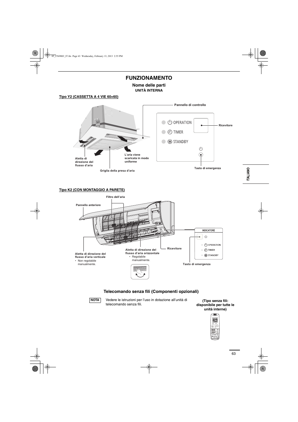 Funzionamento | Panasonic S22MK2E5 User Manual | Page 63 / 180