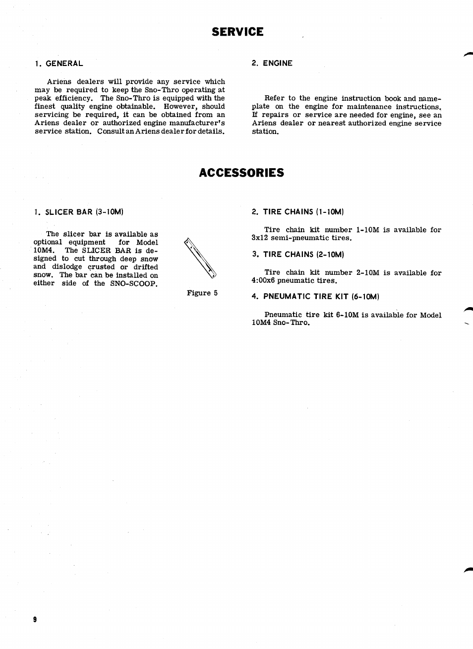 Service, Accessories | Ariens Sno-Thro ST4-65R User Manual | Page 10 / 11