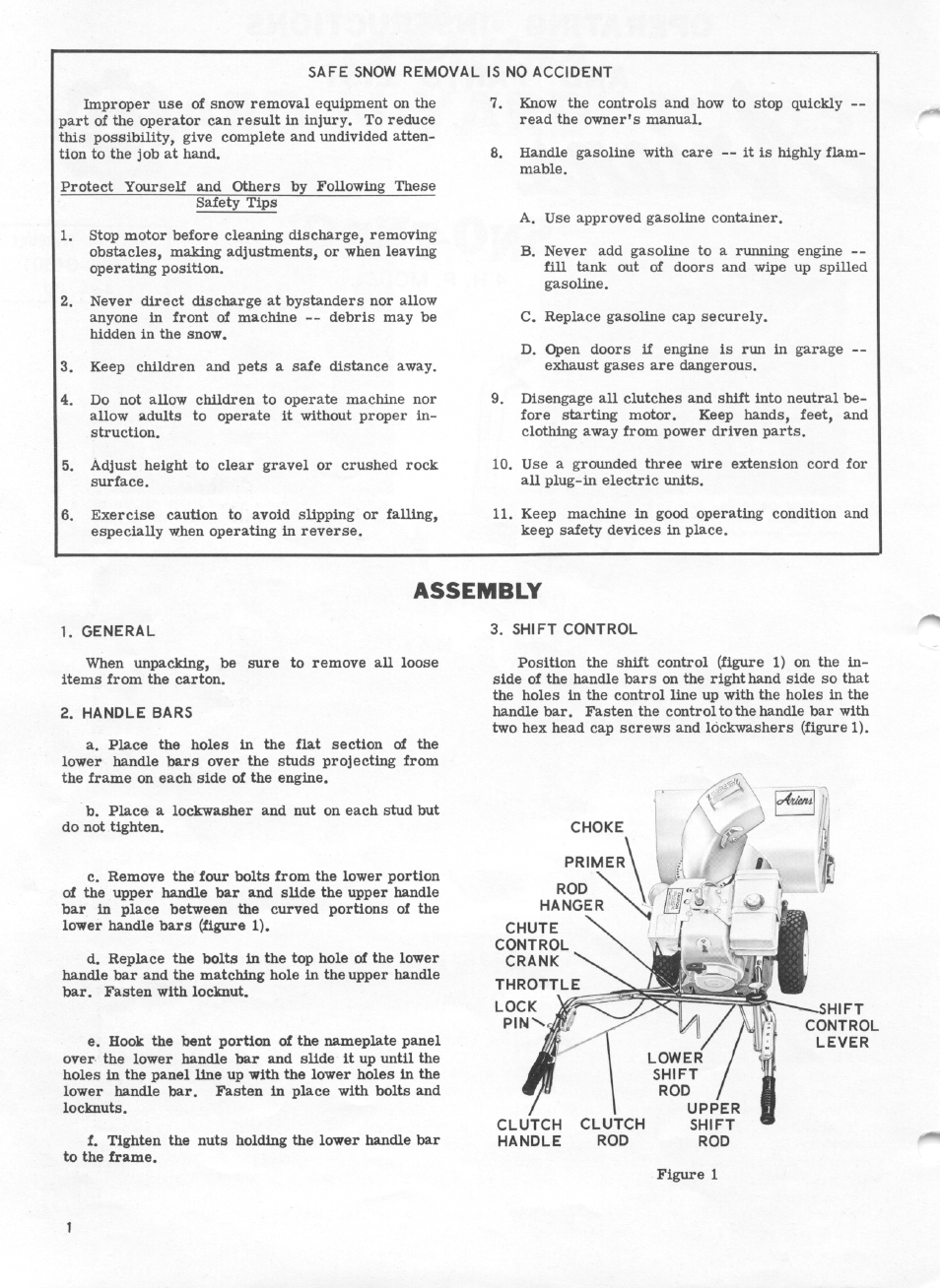 Assembly | Ariens Sno-Thro ST4-65R User Manual | Page 2 / 11