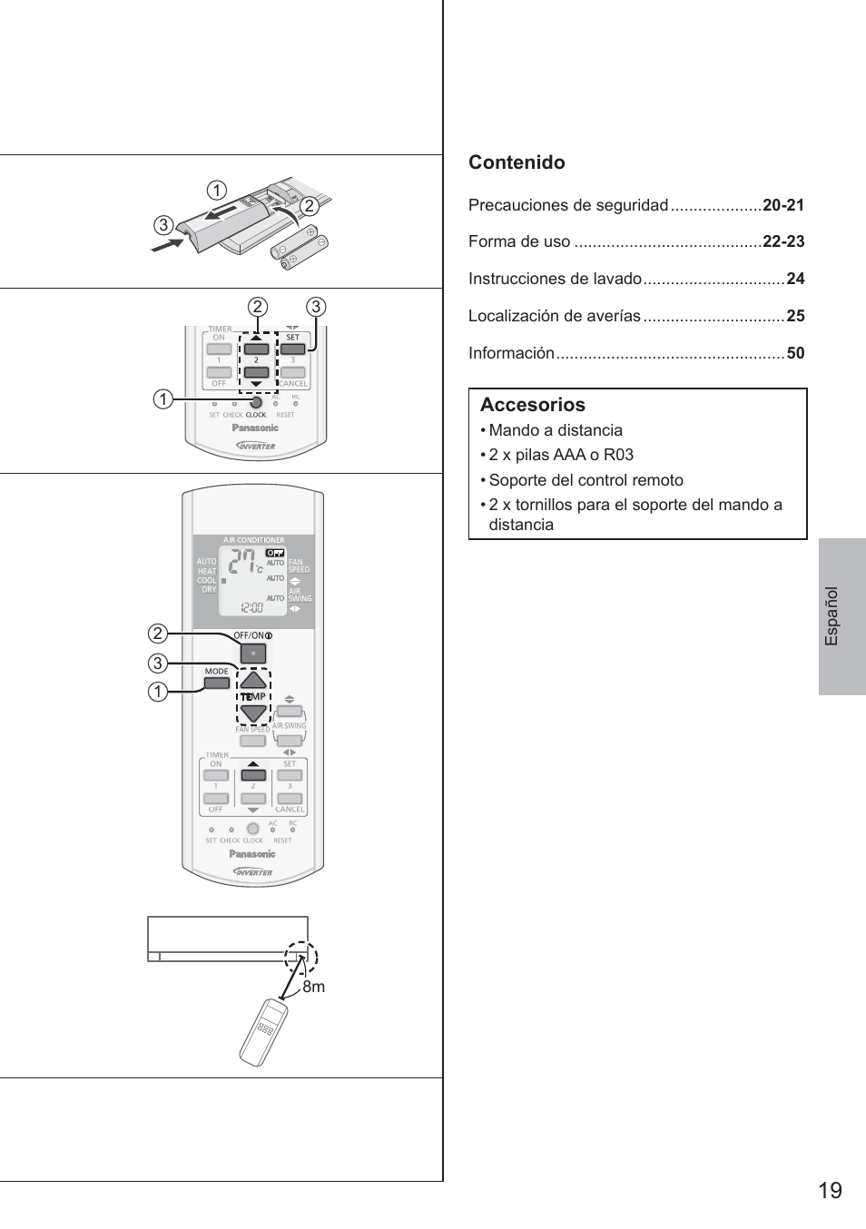 Panasonic CURE18QKE User Manual | Page 19 / 52
